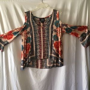 ANGIE SIZE L  Multi Color with flowers blouse